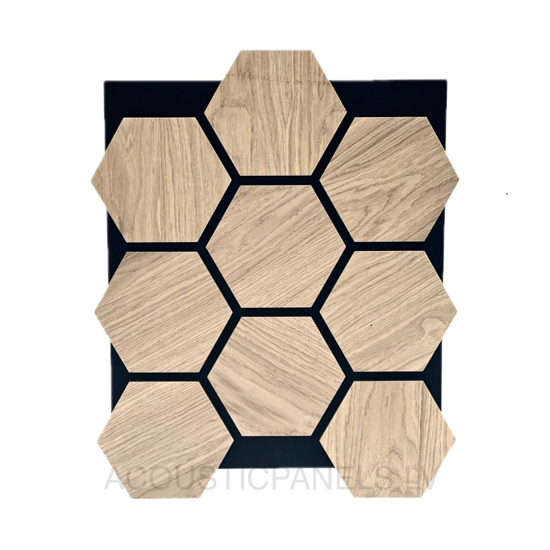 NATURAL OAK HEXAGON ACOUSTIC PANELS