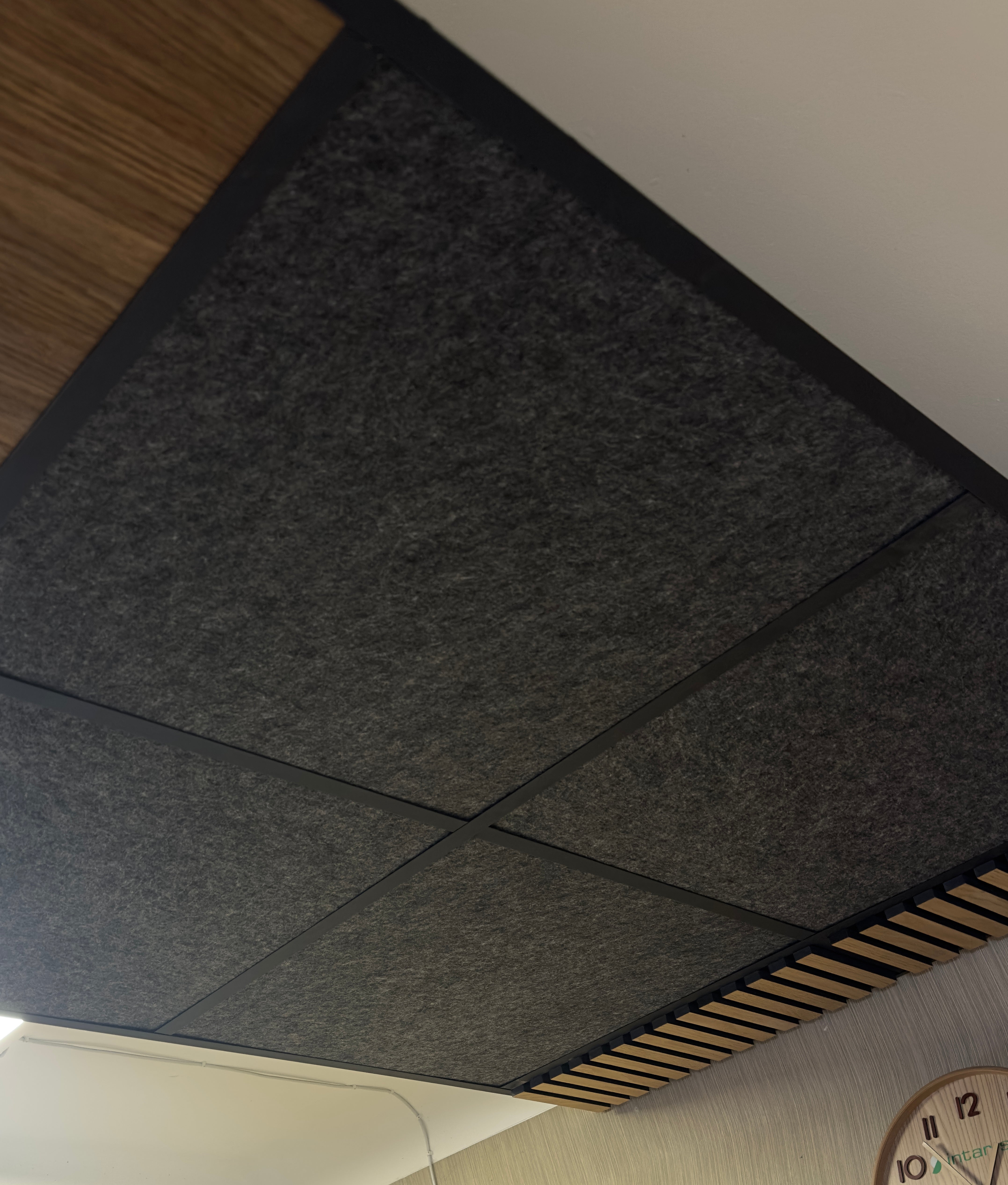 LIGHT GREY PET-FELT SUSPENDED CEILING PANELS