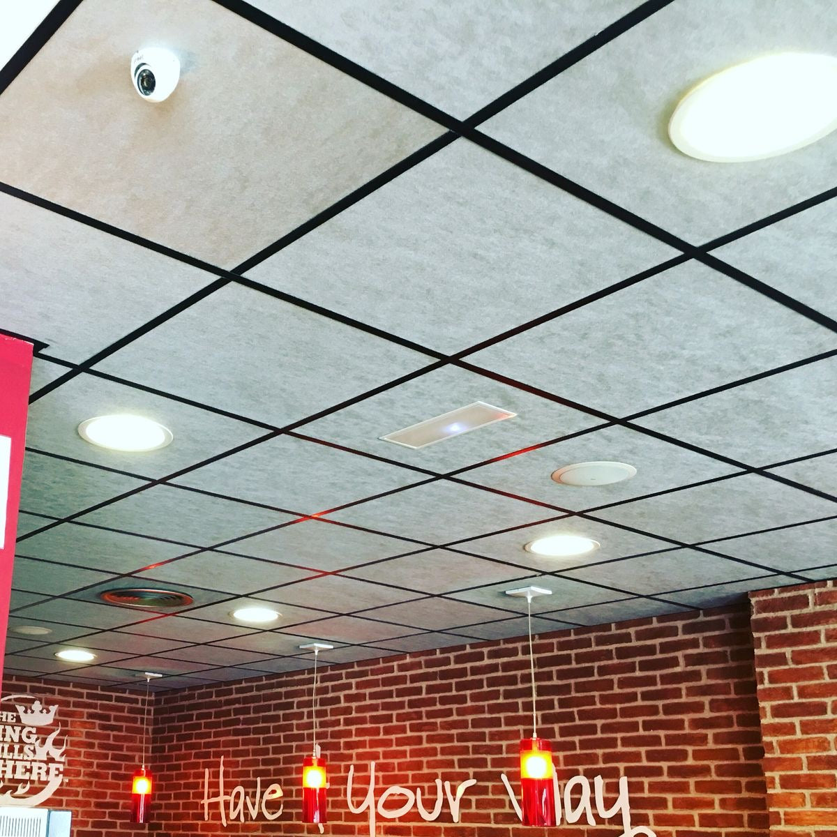 LIGHT GREY PET-FELT SUSPENDED CEILING PANELS